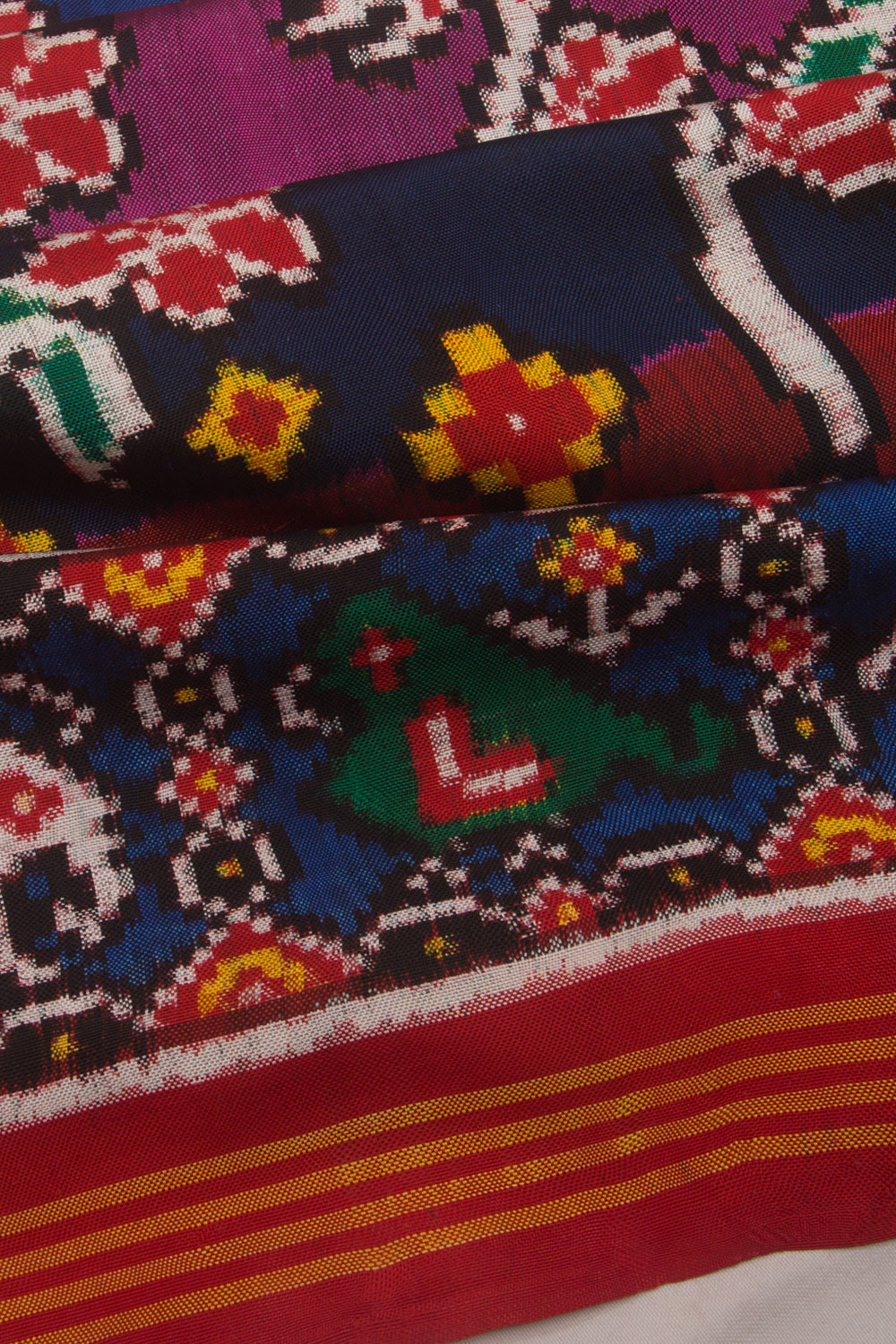 Patan Patola Silk Double Ikat Maroon Saree