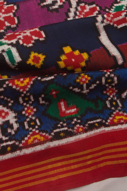 Patan Patola Silk Double Ikat Maroon Saree