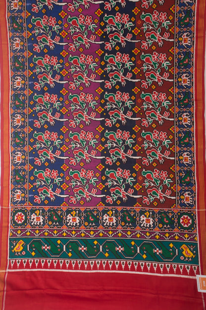 Patan Patola Silk Double Ikat Maroon Saree