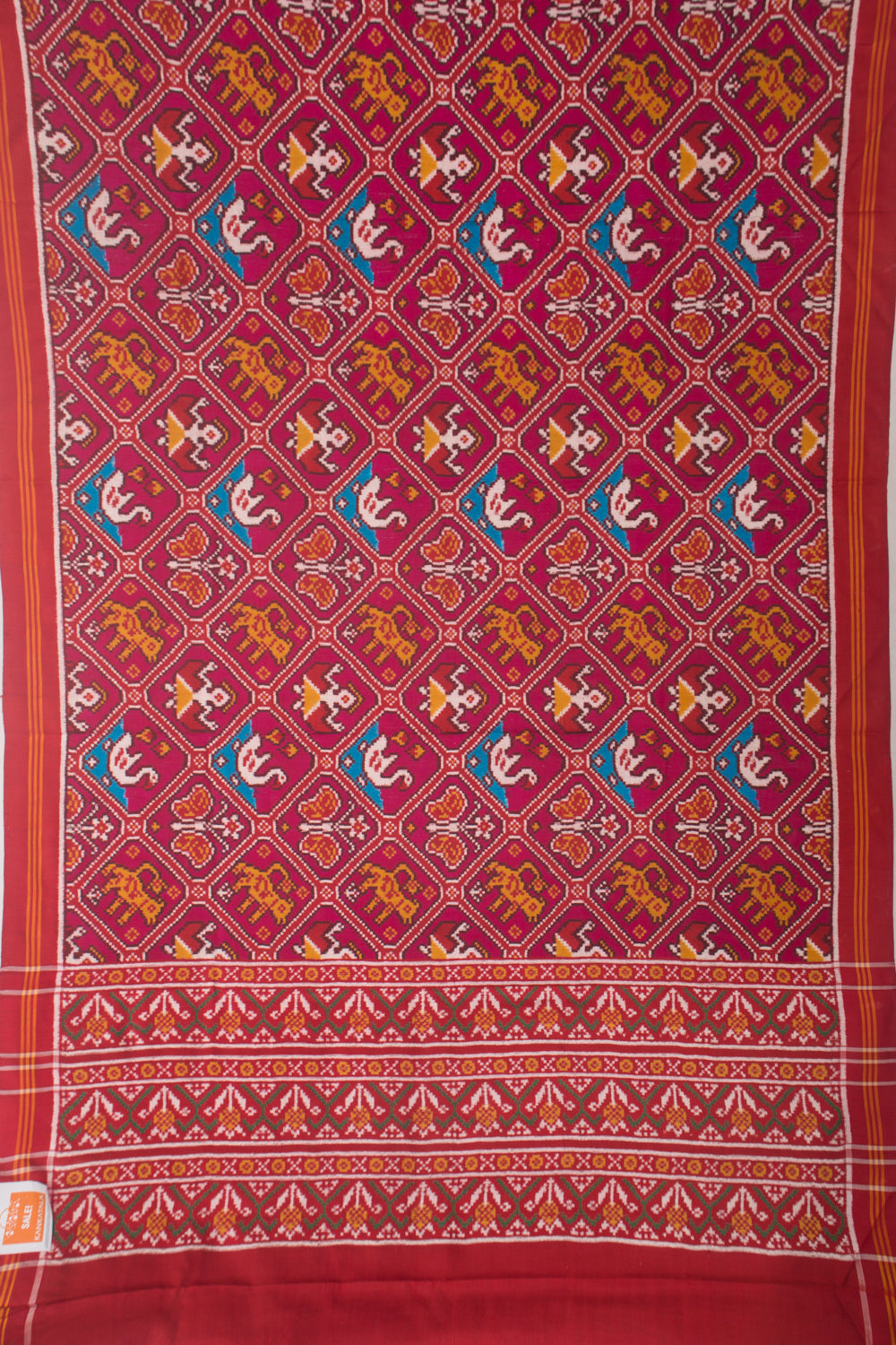 Patan Patola Silk Double Ikat Pink Saree