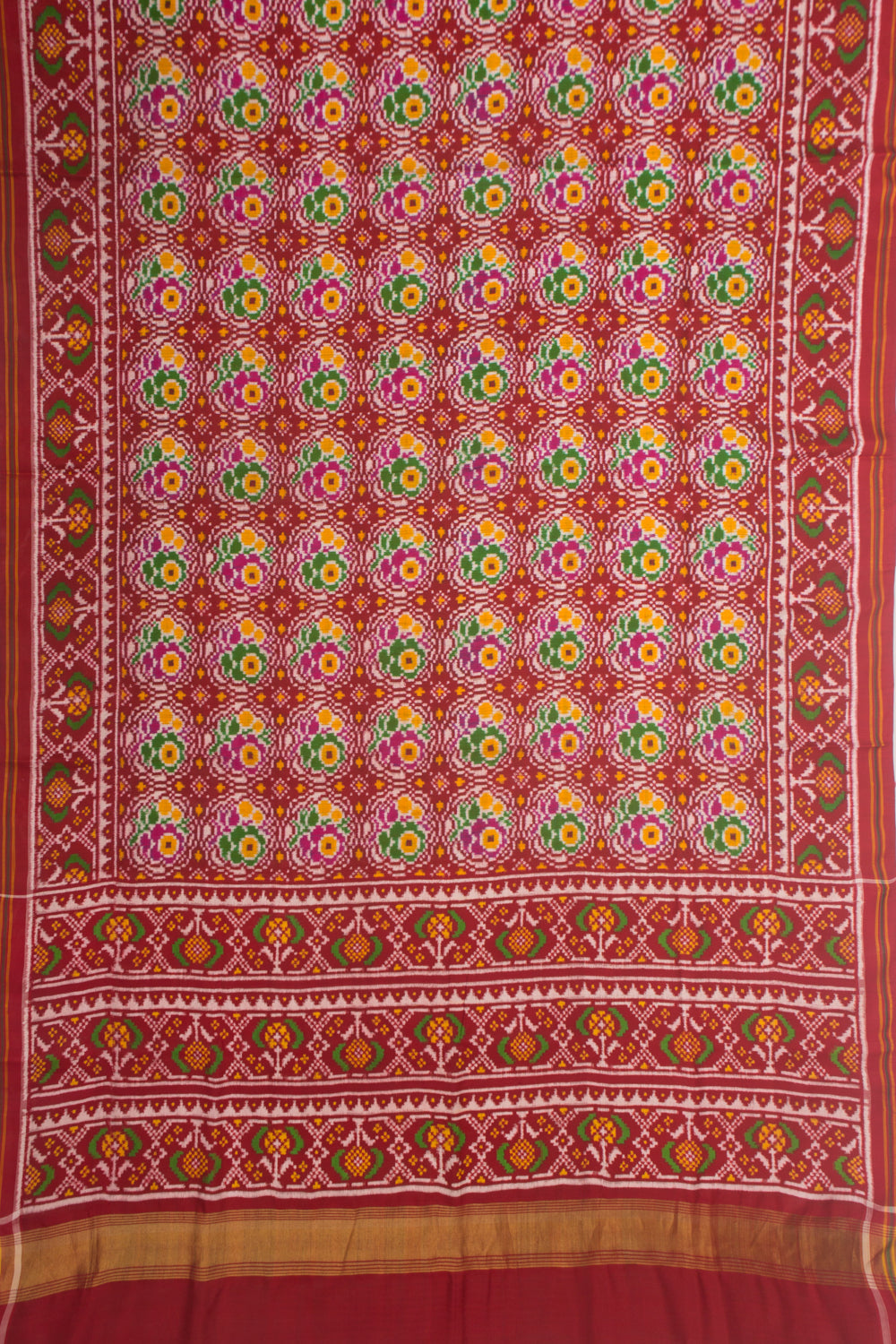 Patan Patola Silk Double Ikat Red Saree