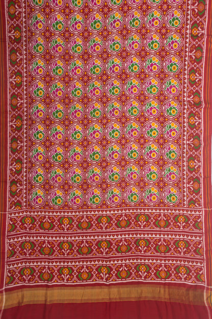 Patan Patola Silk Double Ikat Red Saree