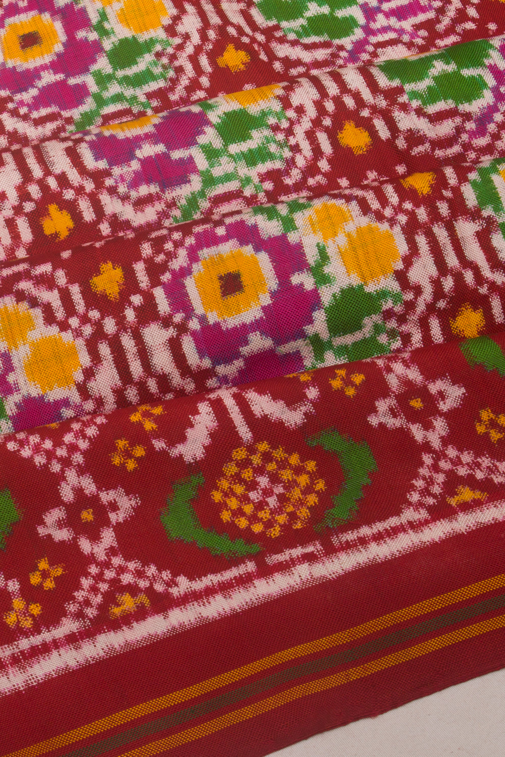 Patan Patola Silk Double Ikat Red Saree