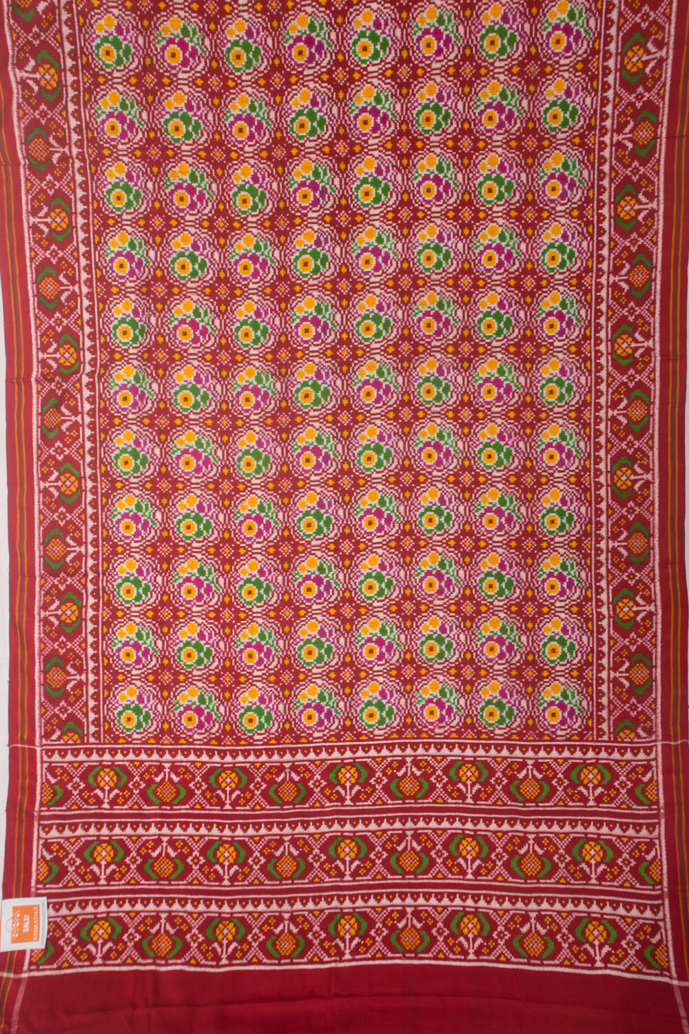 Patan Patola Silk Double Ikat Red Saree