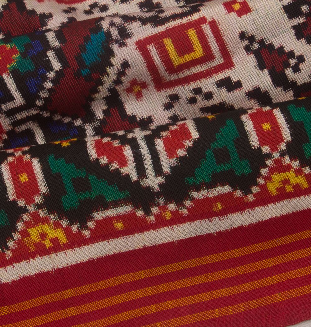 Patan Patola Silk Ikat Blue Saree