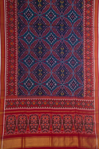 Rajkot Patola Silk Ikat Blue Saree
