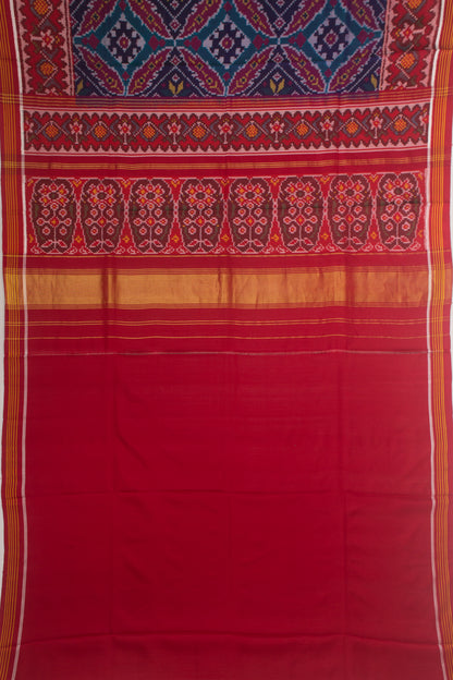 Rajkot Patola Silk Ikat Blue Saree
