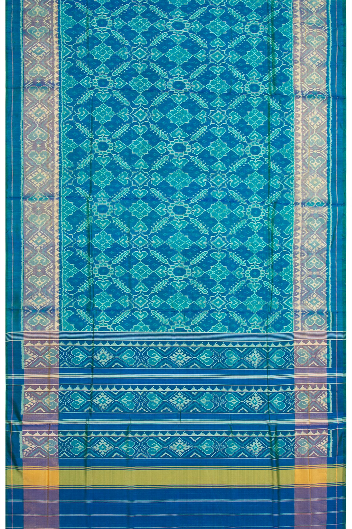 Pochampally Silk Ikat Blue Saree