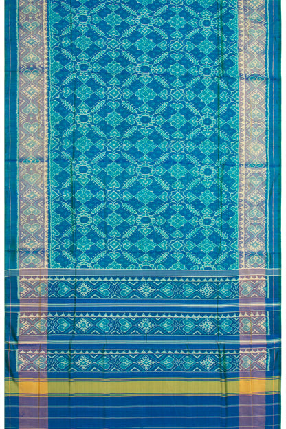 Pochampally Silk Ikat Blue Saree