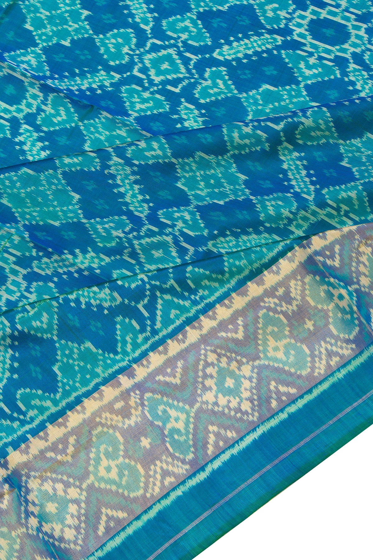 Pochampally Silk Ikat Blue Saree