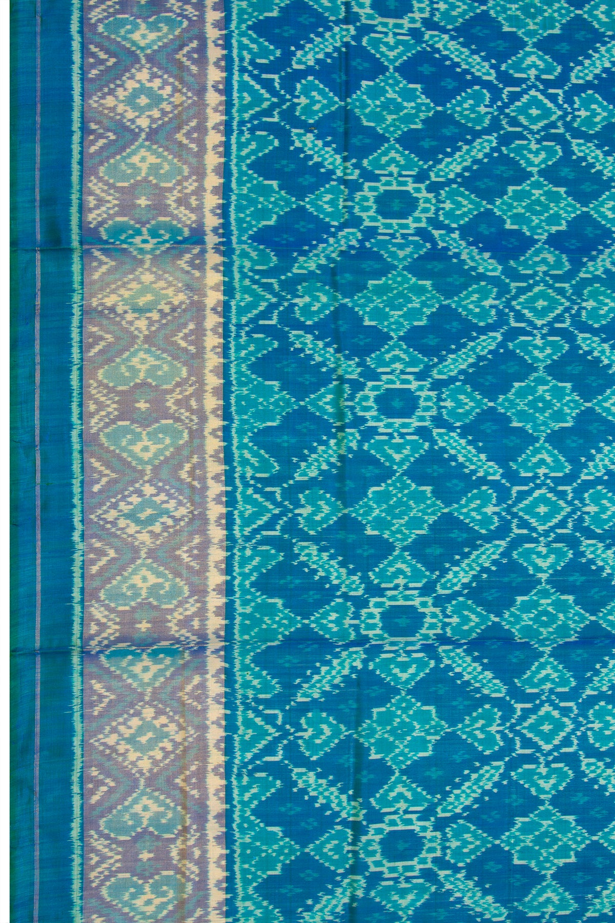 Pochampally Silk Ikat Blue Saree