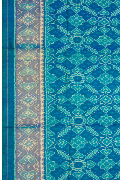 Pochampally Silk Ikat Blue Saree