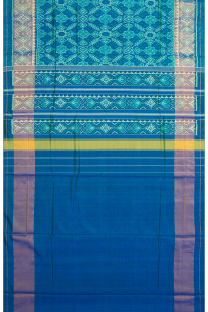 Pochampally Silk Ikat Blue Saree