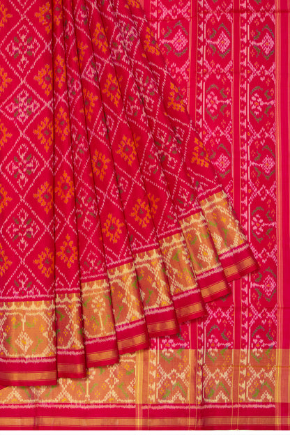Pochampally Silk Ikat Pink Saree