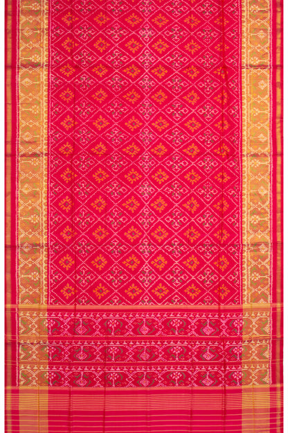 Pochampally Silk Ikat Pink Saree
