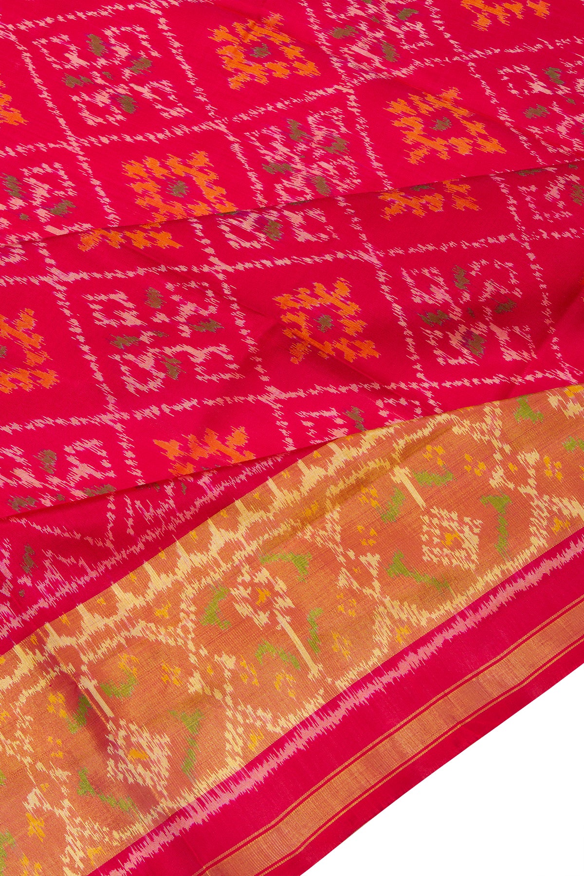 Pochampally Silk Ikat Pink Saree