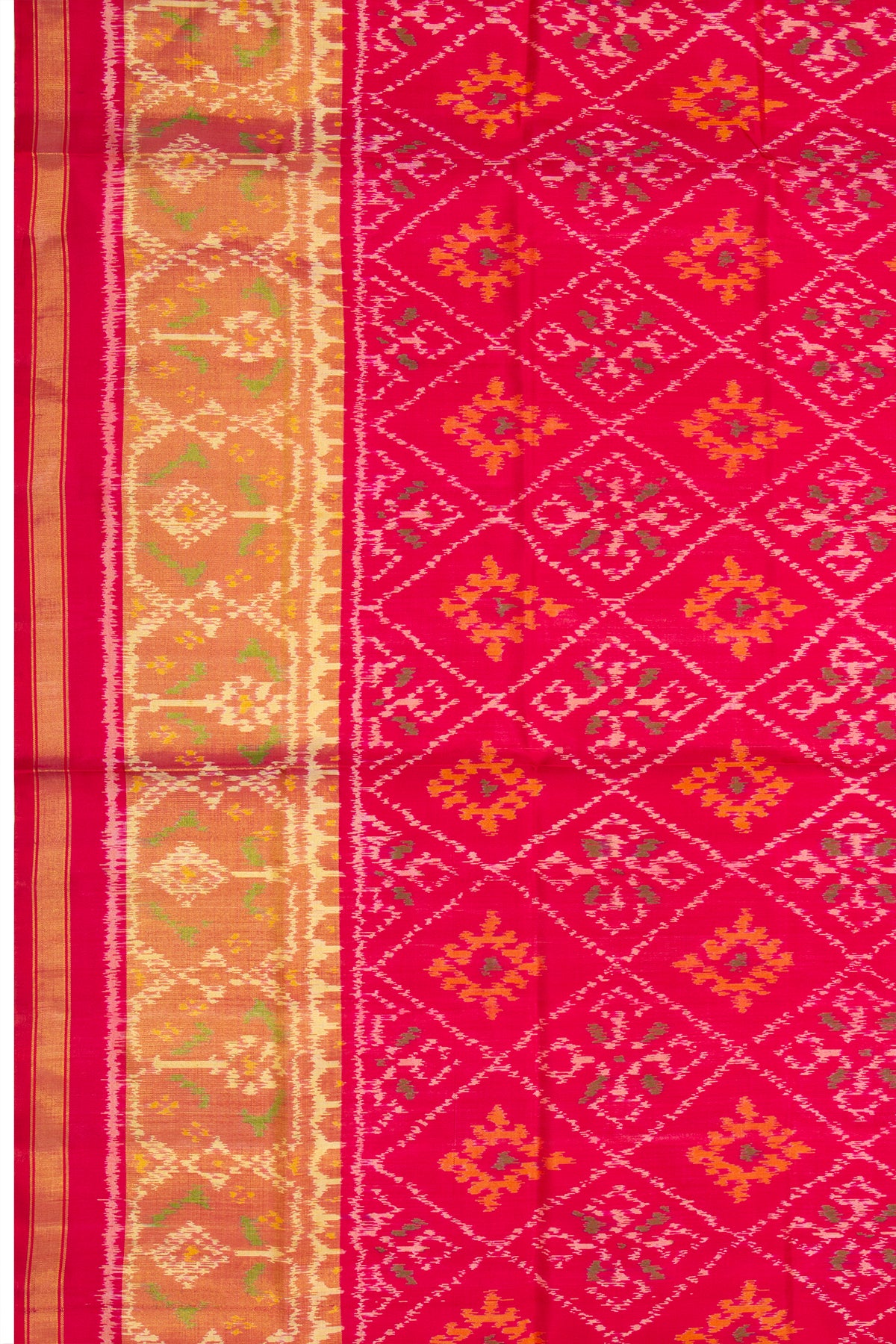 Pochampally Silk Ikat Pink Saree