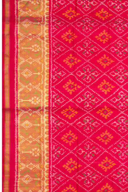 Pochampally Silk Ikat Pink Saree