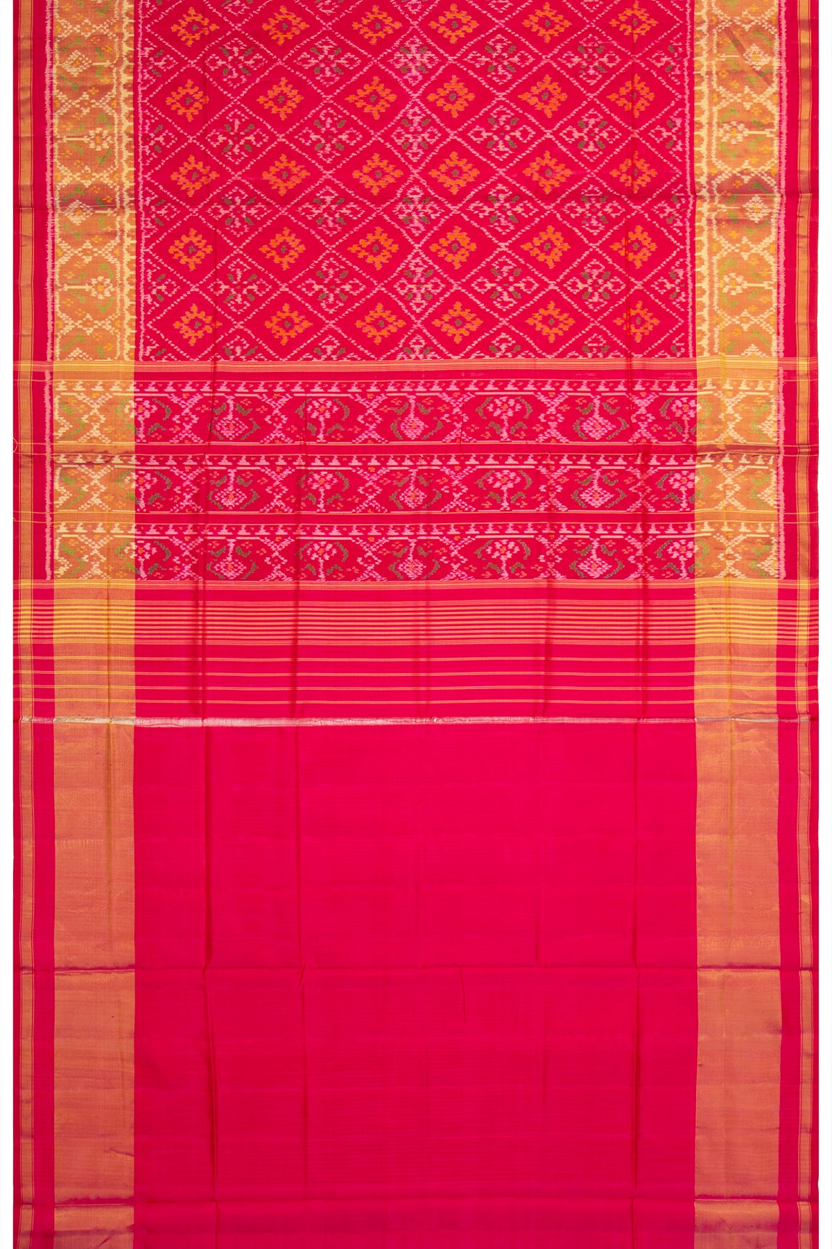 Pochampally Silk Ikat Pink Saree