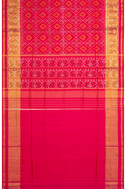 Pochampally Silk Ikat Pink Saree