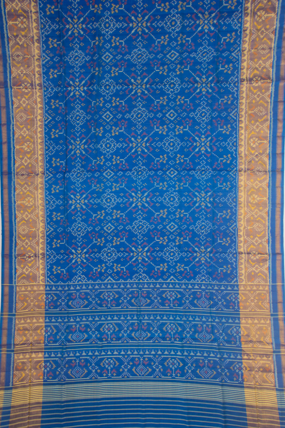Rajkot Patola Silk Ikat Blue Saree