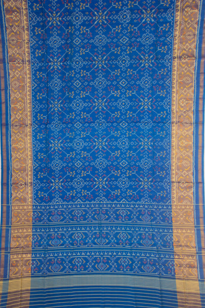 Rajkot Patola Silk Ikat Blue Saree