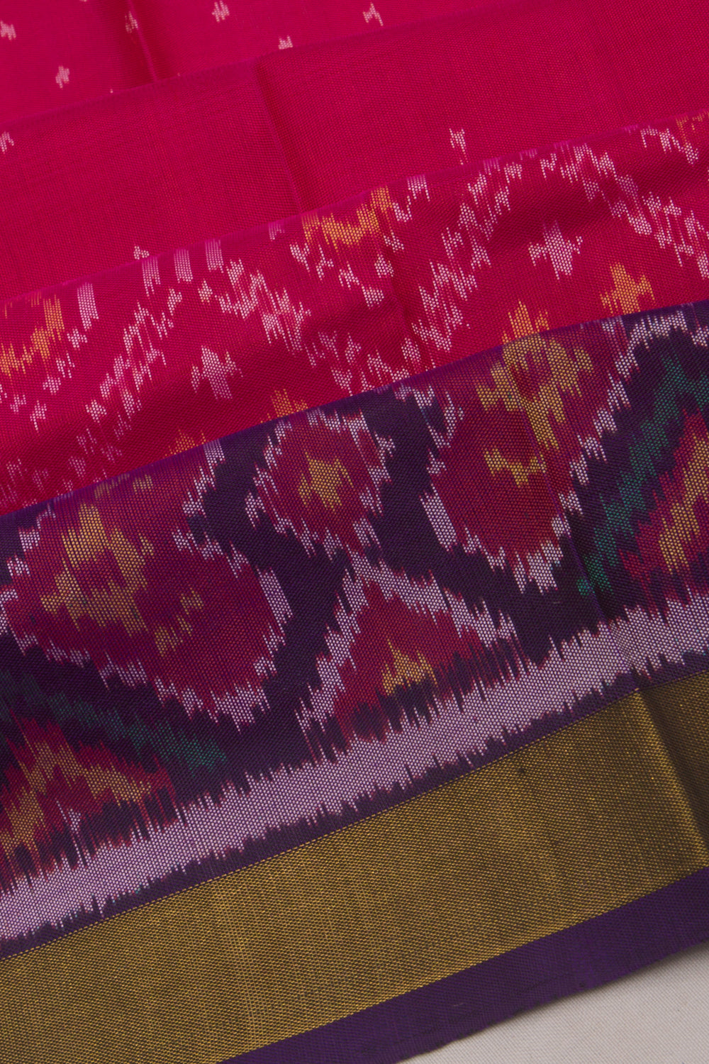 Rajkot Patola Silk Ikat Pink Saree