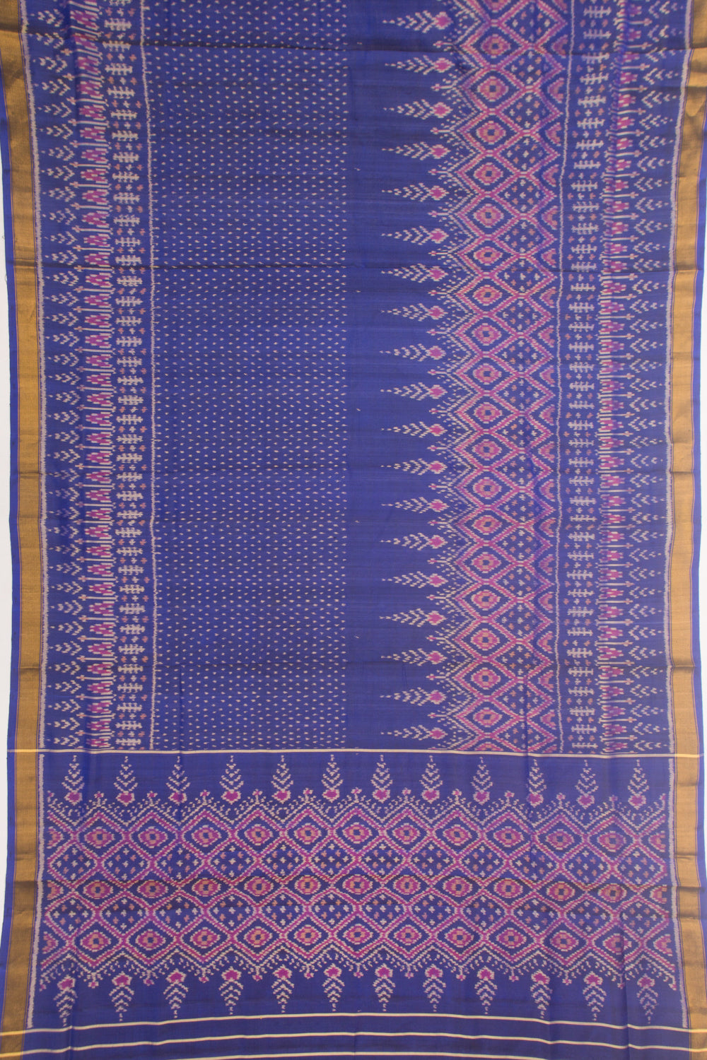 Rajkot Patola Silk Ikat Blue Saree