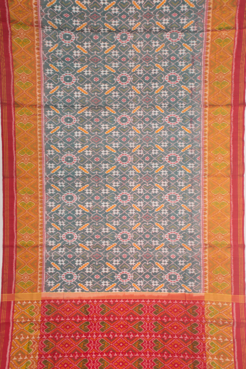 Rajkot Patola Silk Ikat Blue Saree