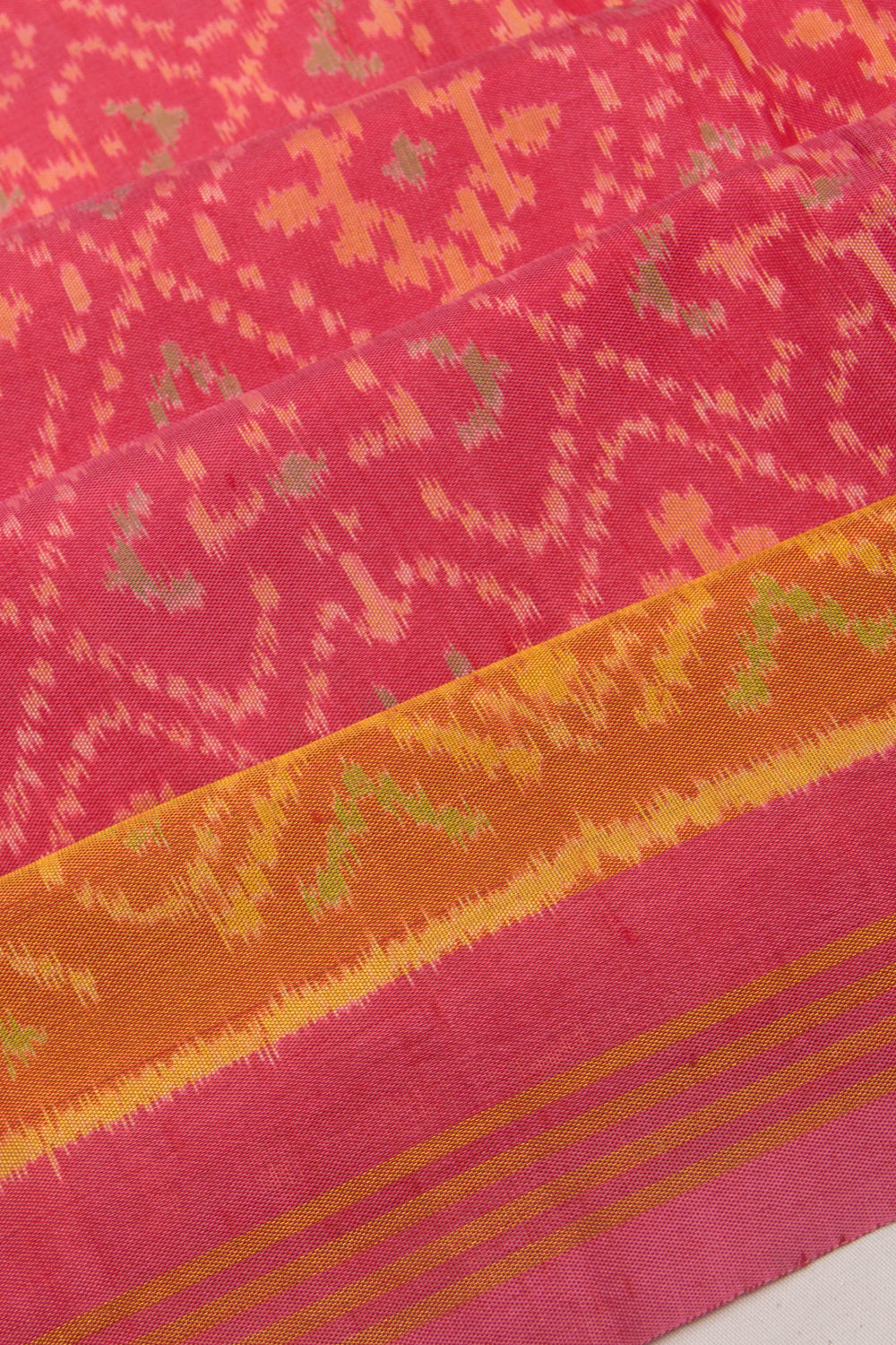 Rajkot Patola Silk Ikat Pink Saree