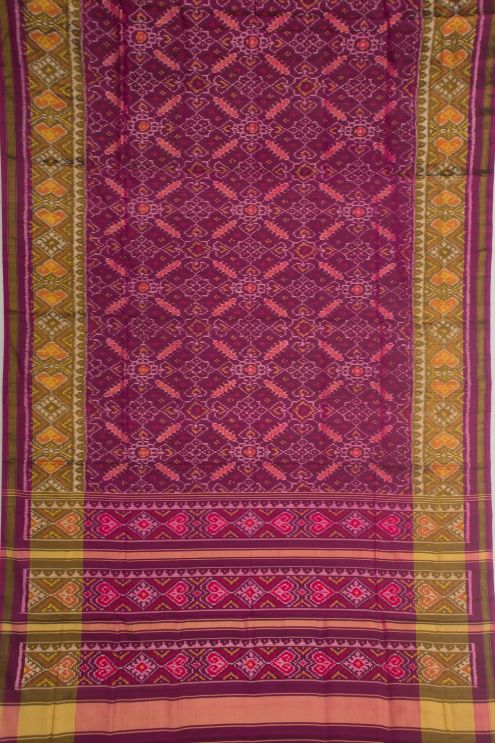 Rajkot Patola Silk Ikat Pink Saree