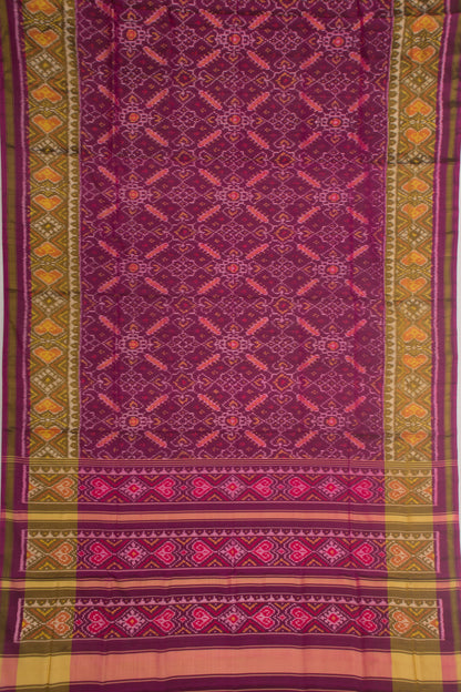 Rajkot Patola Silk Ikat Pink Saree