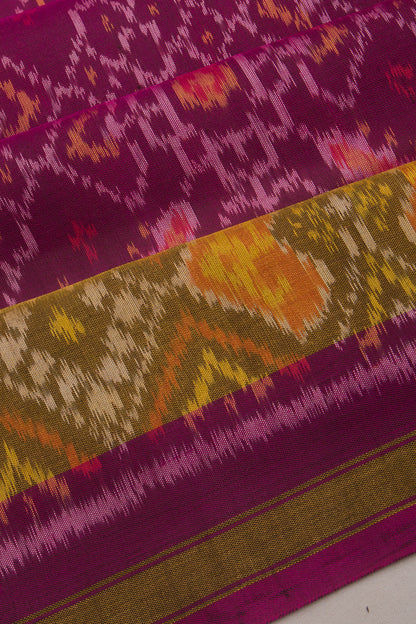 Rajkot Patola Silk Ikat Pink Saree