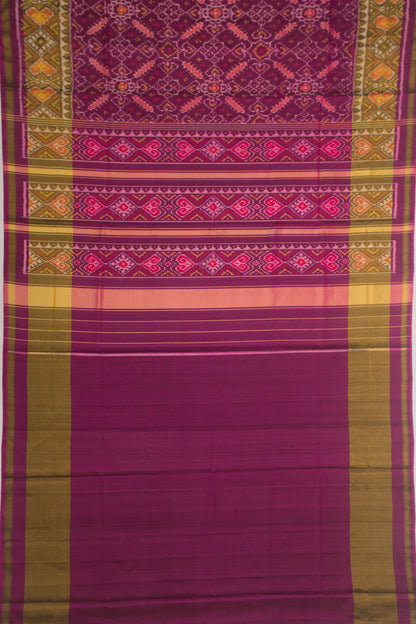 Rajkot Patola Silk Ikat Pink Saree