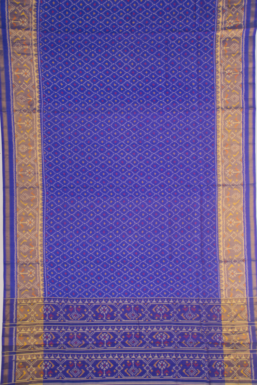 Rajkot Patola Silk Ikat Blue Saree