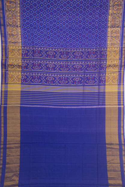 Rajkot Patola Silk Ikat Blue Saree