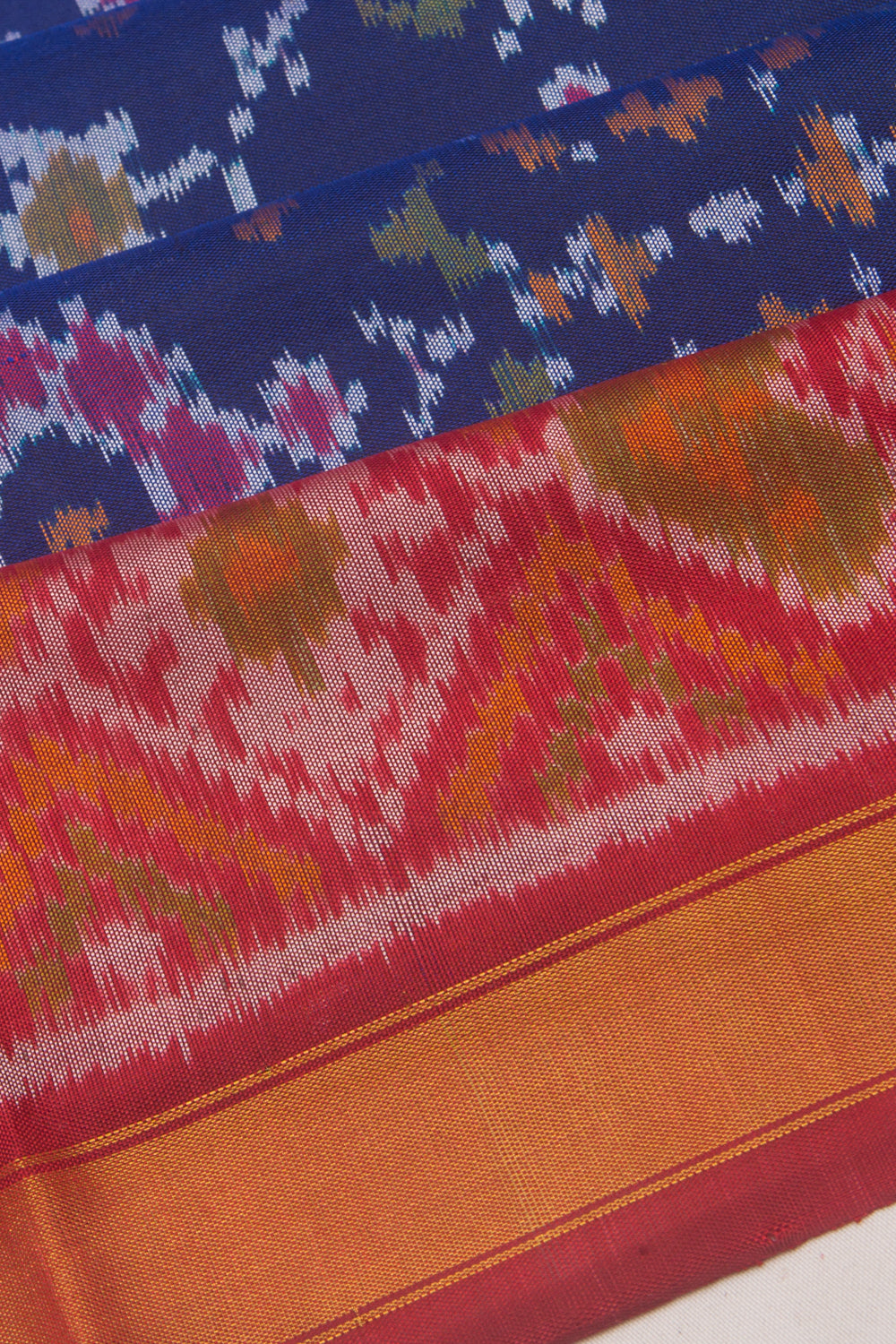 Rajkot Patola Silk Ikat Blue Saree
