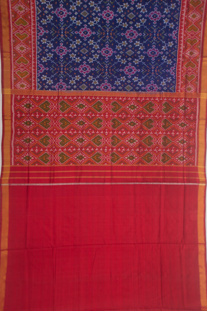 Rajkot Patola Silk Ikat Blue Saree
