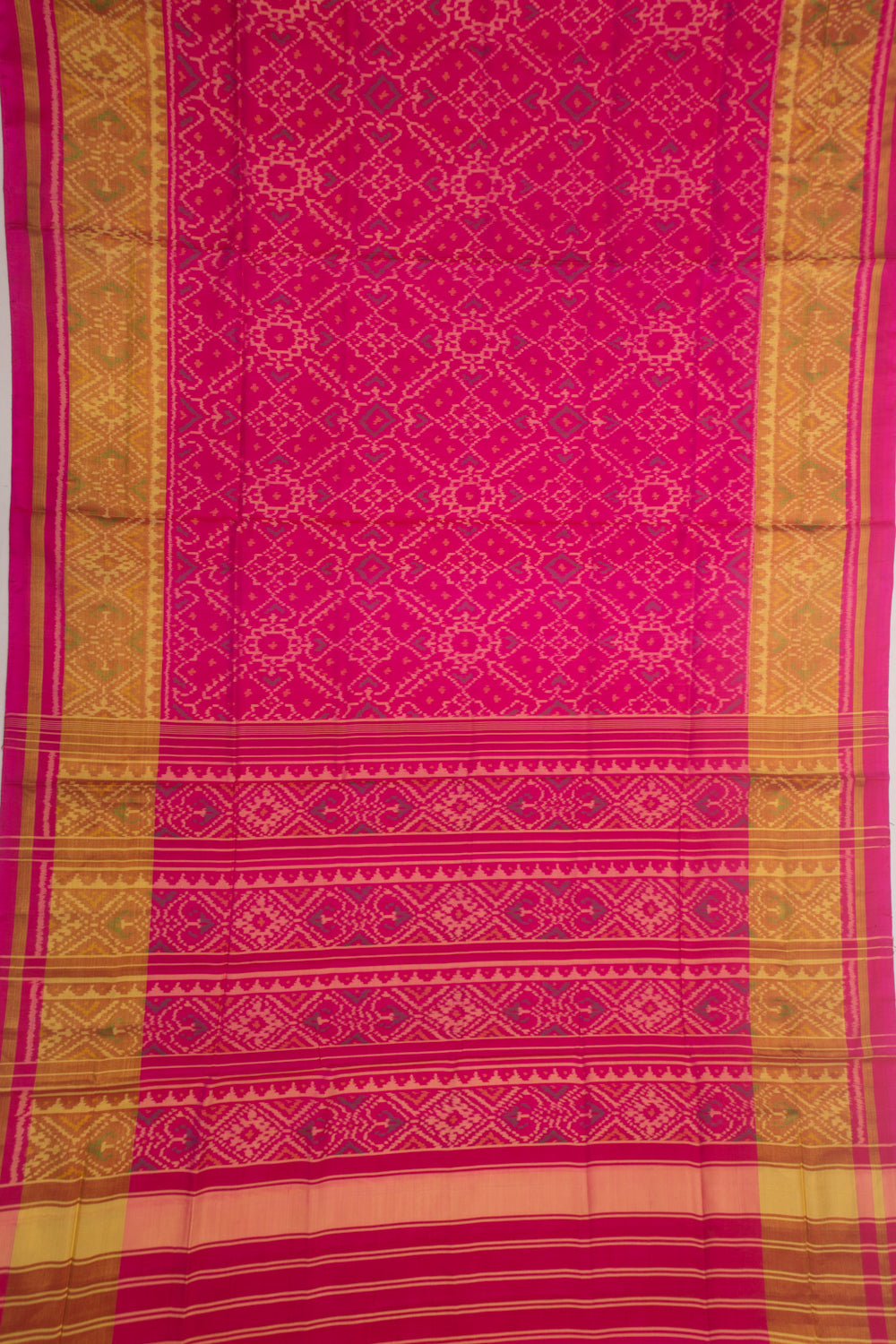 Rajkot Patola Silk Ikat Pink Saree