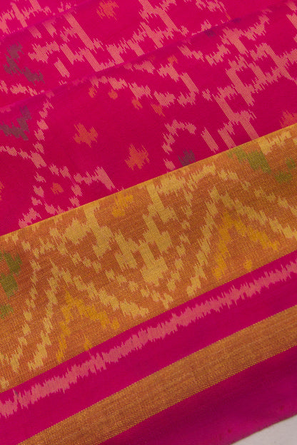 Rajkot Patola Silk Ikat Pink Saree