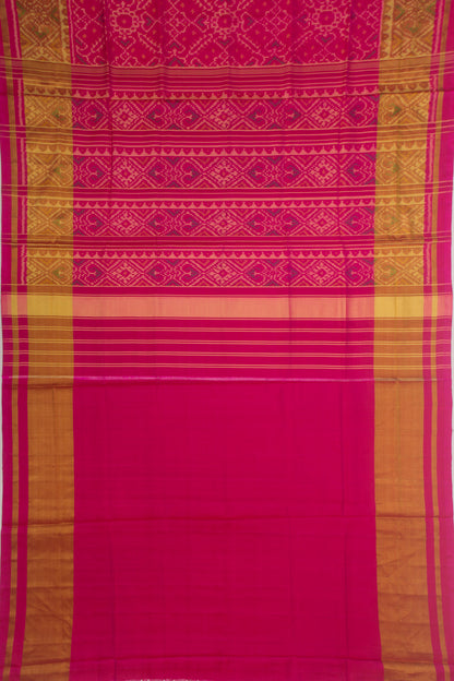 Rajkot Patola Silk Ikat Pink Saree