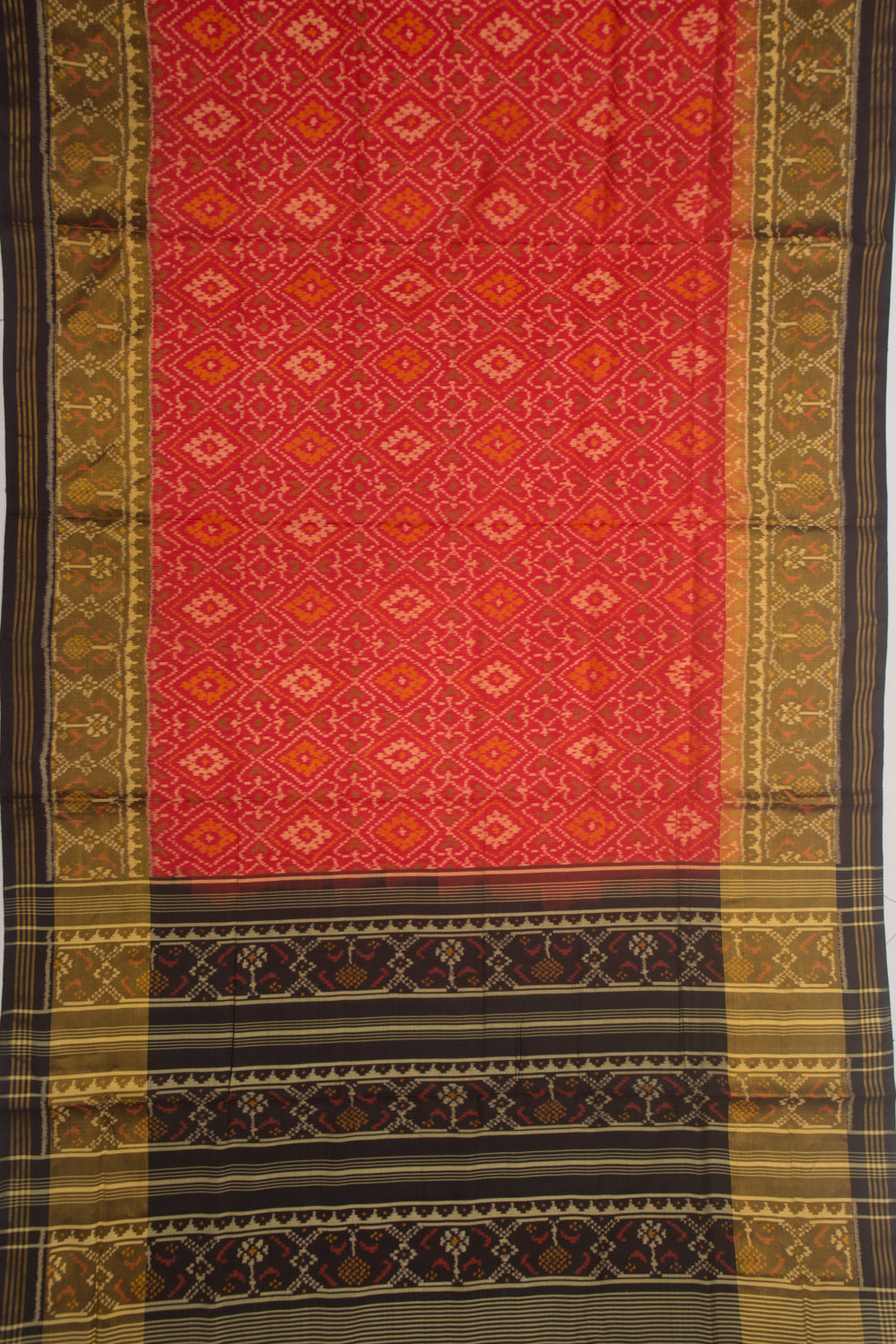 Rajkot Patola Silk Ikat Red Saree