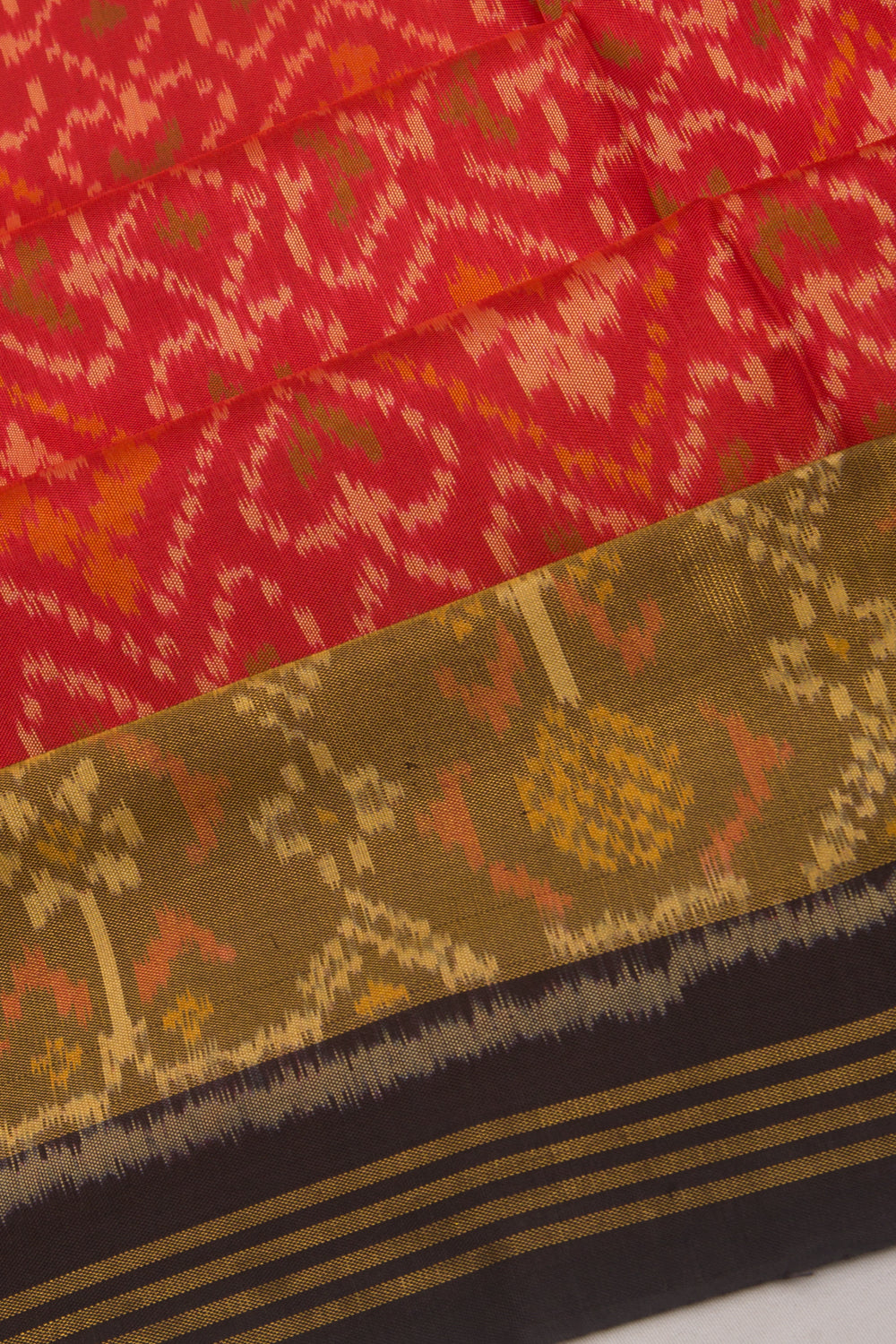 Rajkot Patola Silk Ikat Red Saree