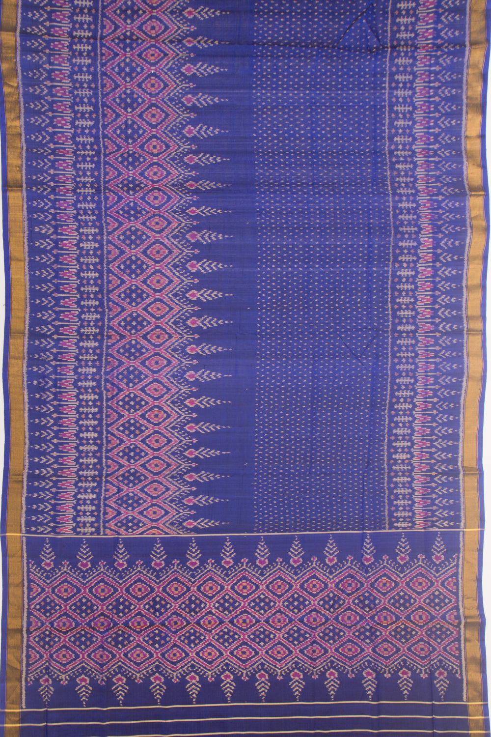 Rajkot Patola Silk Ikat Blue Saree