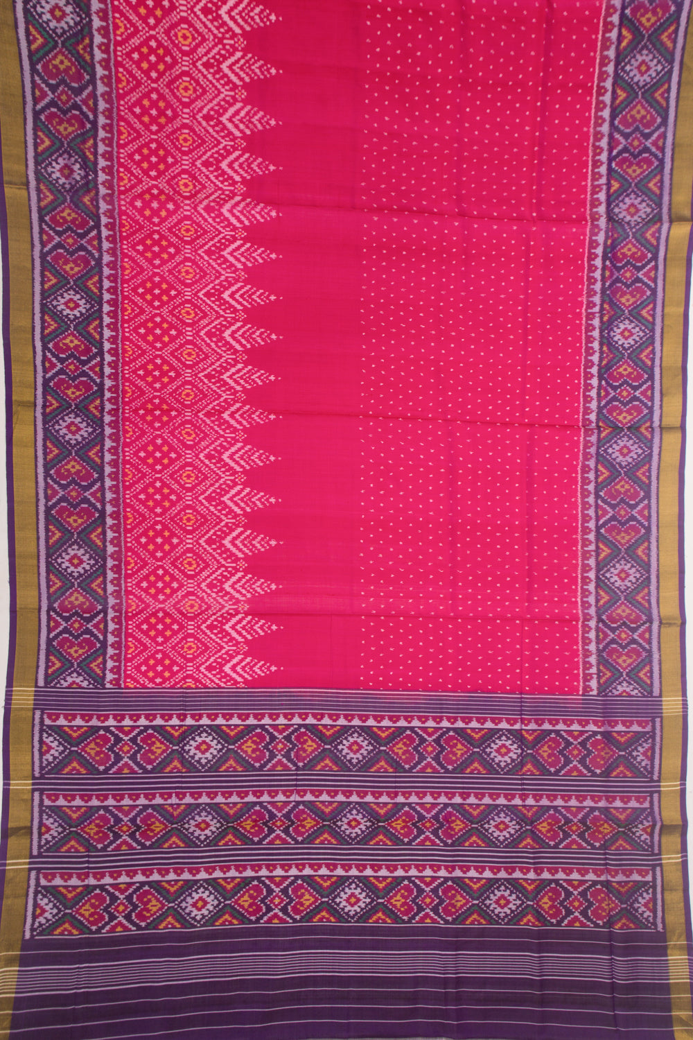 Rajkot Patola Silk Ikat PInk Saree
