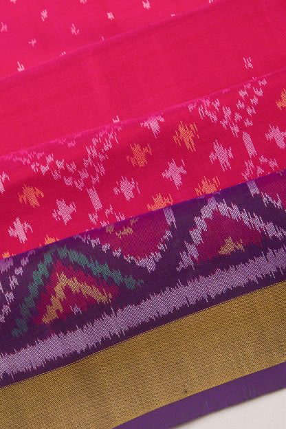 Rajkot Patola Silk Ikat PInk Saree