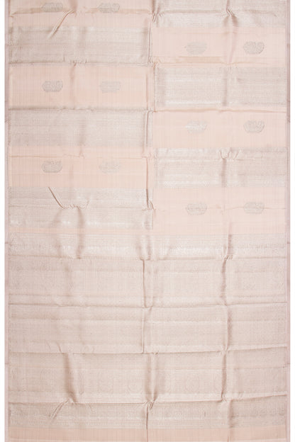 Kanchipuram Silk Antique Zari Brocade Peach Saree