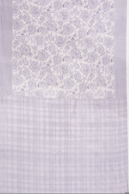 Tussar Printed OffWhite Saree