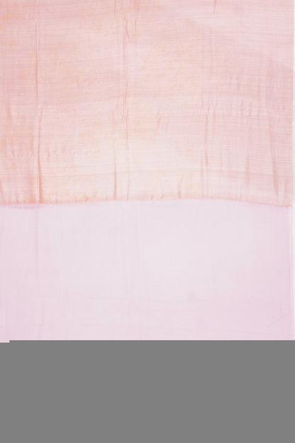 Tussar Plain Peach Saree