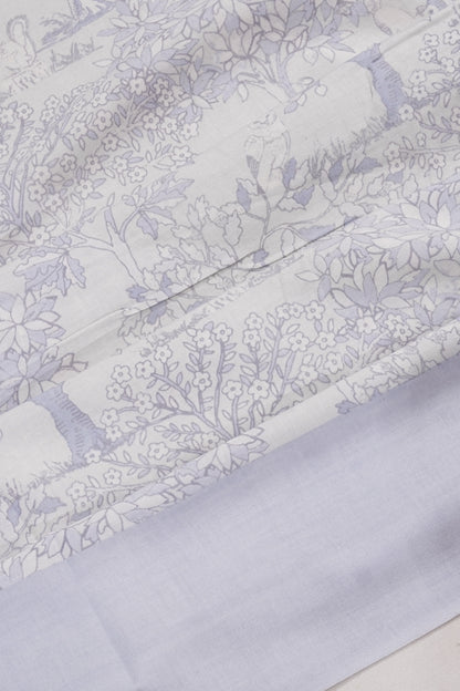 Chanderi Cotton Printed Off White Saree